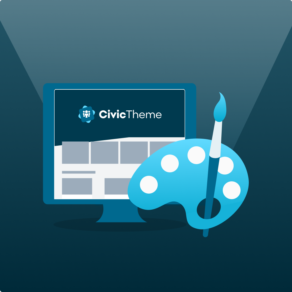 Screenshot of CivicTheme with an artist color palette