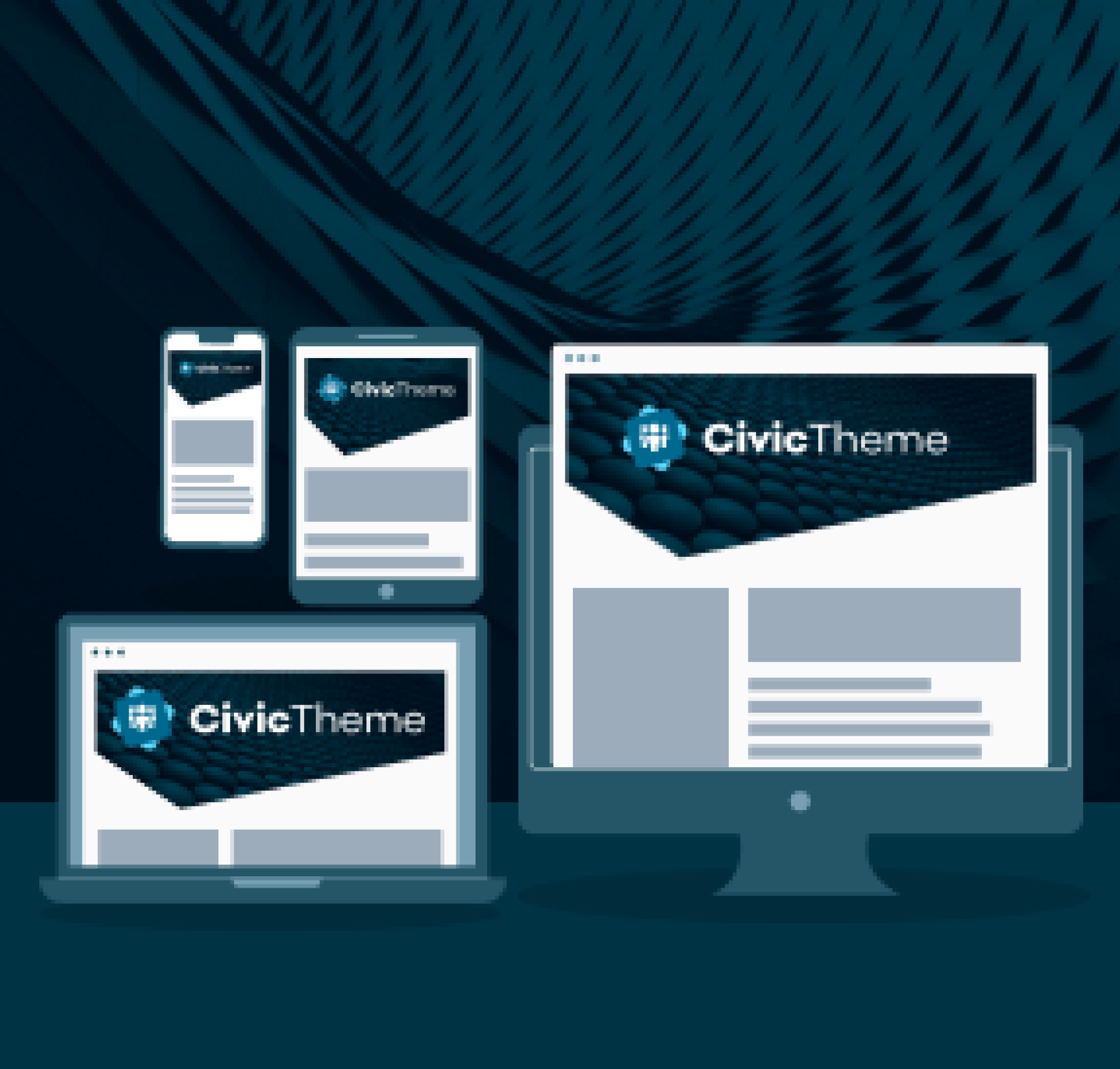 CivicTheme screenshot on multiple devices