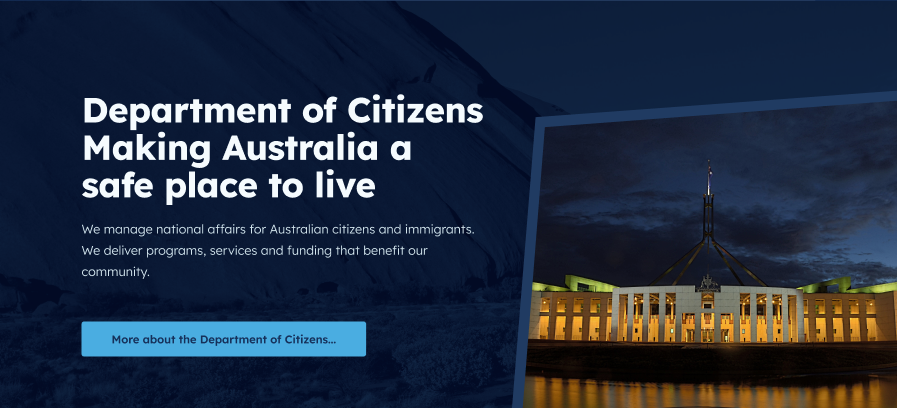 Screenshot of gvernment.civictheme.io website