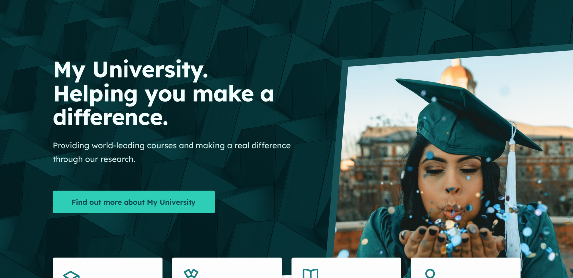 Screenshot of higher-education-university.civictheme.io website