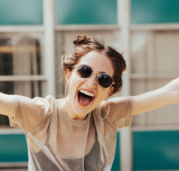 Woman having fun